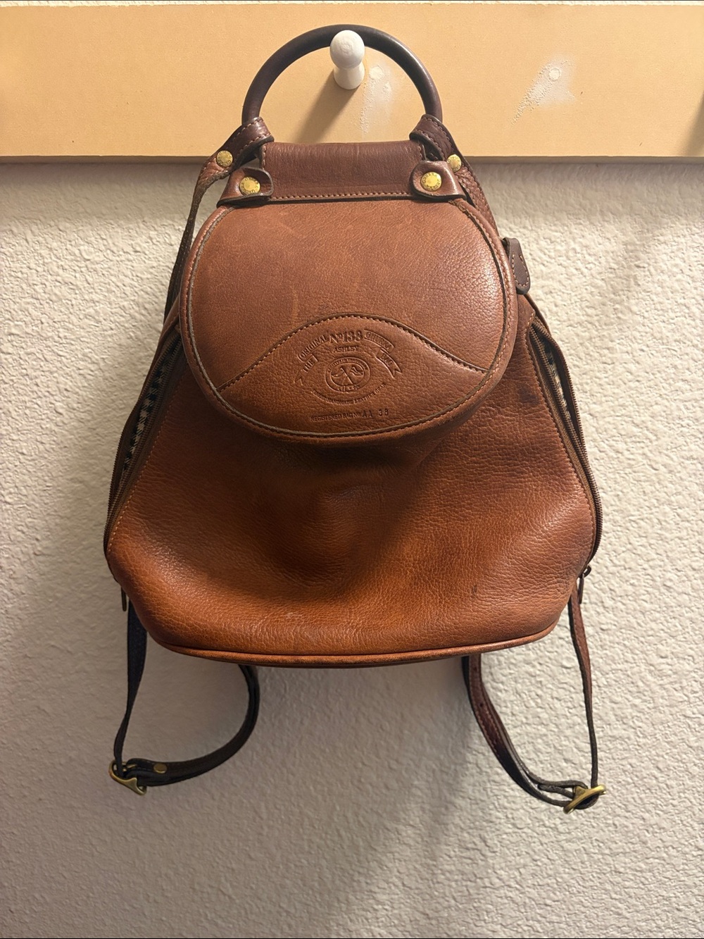 GHURKA Vintage Brown Leather Backpack